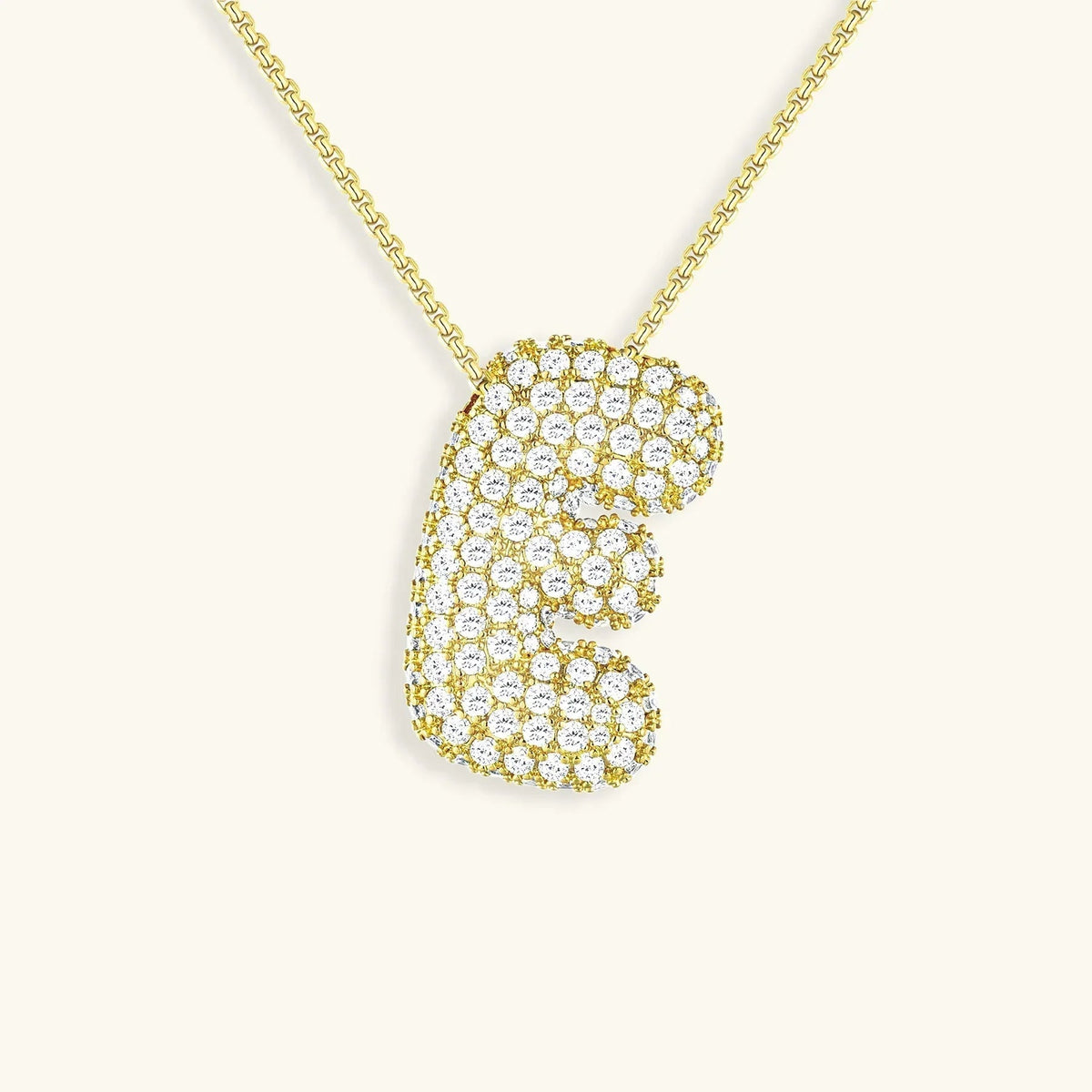 [Royal&Vicky]バブルイニシャルダイヤモンドネックレス