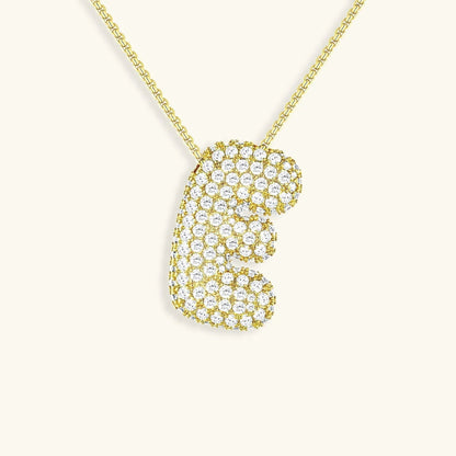 [Royal&Vicky]バブルイニシャルダイヤモンドネックレス