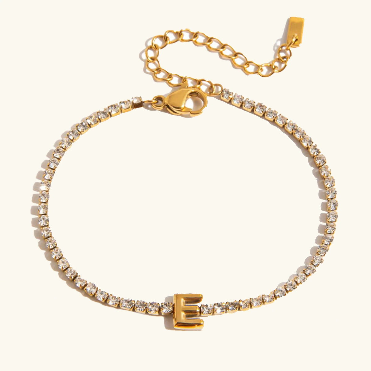 [Royal&Vicky]Avaria Bubble Letter Tennis Bracelet