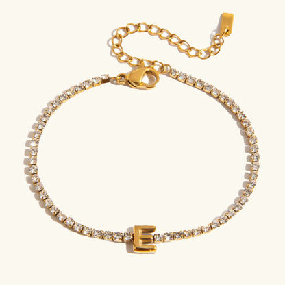 [Royal&Vicky]Avaria Bubble Letter Tennis Bracelet