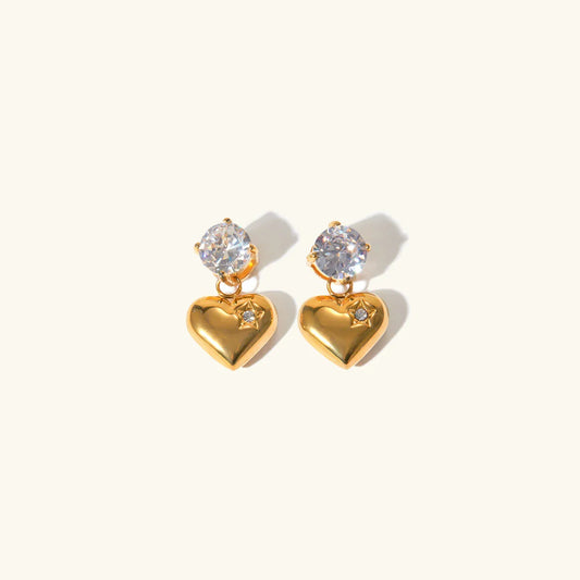 [Royal&Vicky]Emmeline Herz Goldohrringe