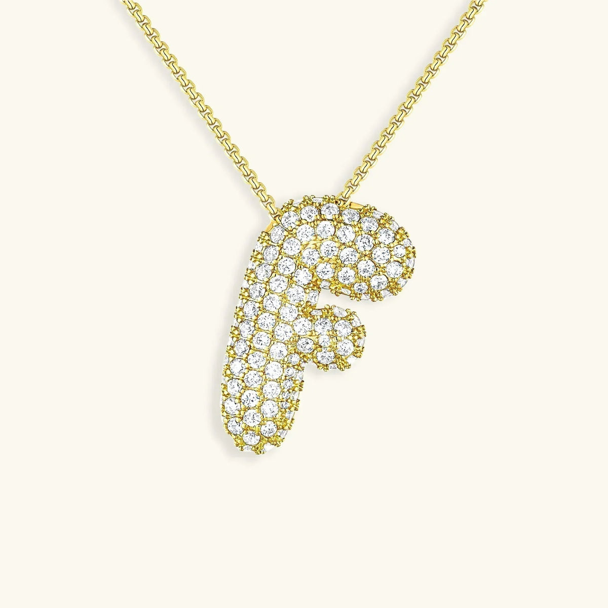 [Royal&Vicky]バブルイニシャルダイヤモンドネックレス