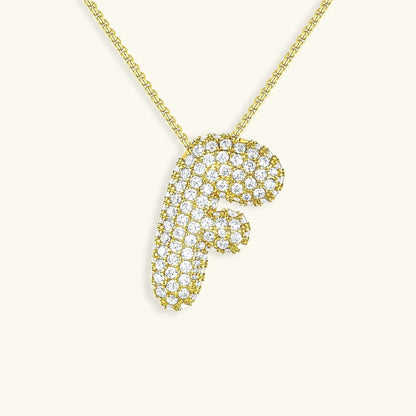 [Royal&Vicky]バブルイニシャルダイヤモンドネックレス