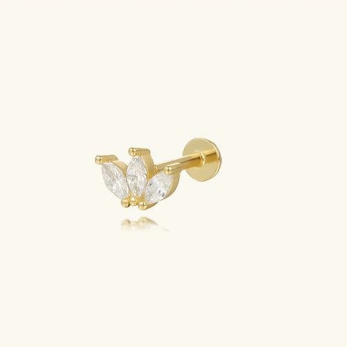 [Royal&Vicky]Trio Flat Back Diamant-Stecker