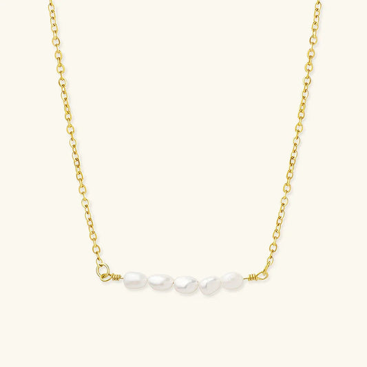 [Royal&Vicky]Fleur Freshwater Pearl Gold Necklace