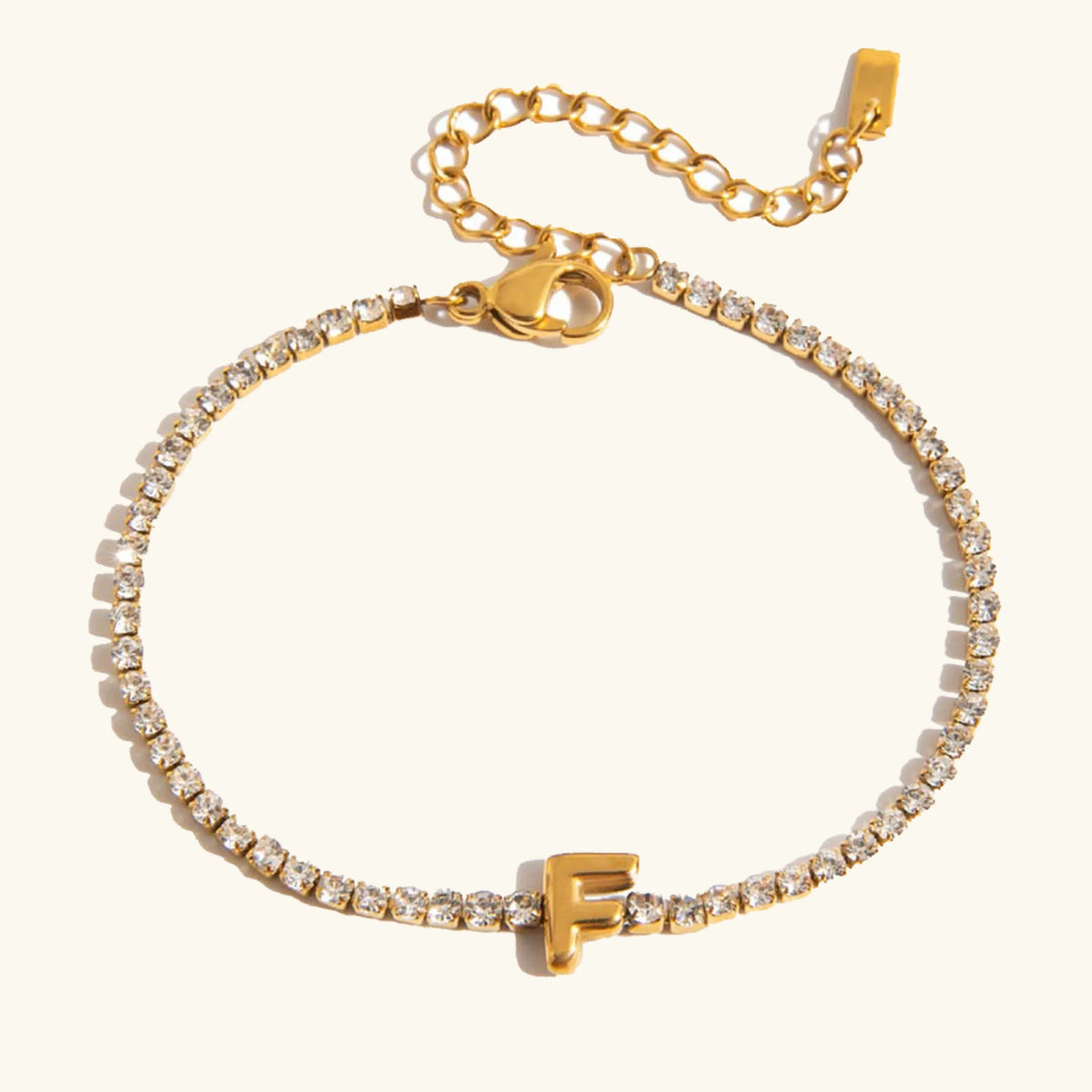 [Royal&Vicky]Avaria Bubble Letter Tennis Bracelet