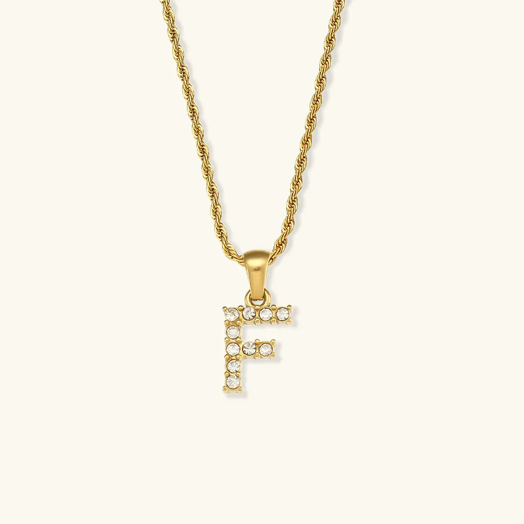 [Royal&Vicky]Maeve Buchstaben Initial Diamant Halskette