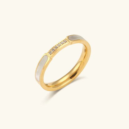 [Royal&Vicky]Gabrielle Goldring mit Diamant-Imitat