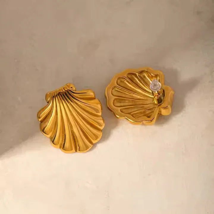 [Royal&Vicky]ベイサイド・ゴールド・シーシェル・イヤリング