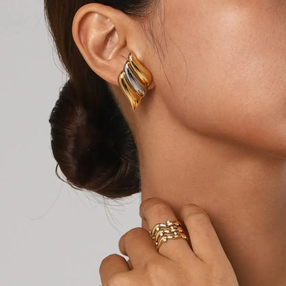 [Royal&Vicky]Vera Gold Earrings