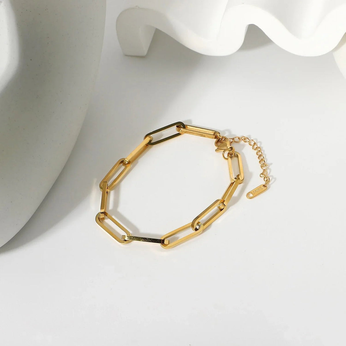 [Royal&Vicky]Asta Gold Büroklammer-Kettenarmband