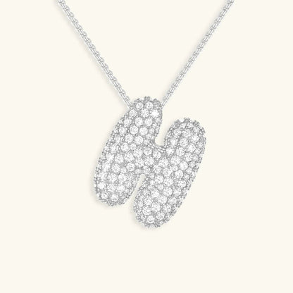 [Royal&Vicky]バブルイニシャルダイヤモンドネックレス