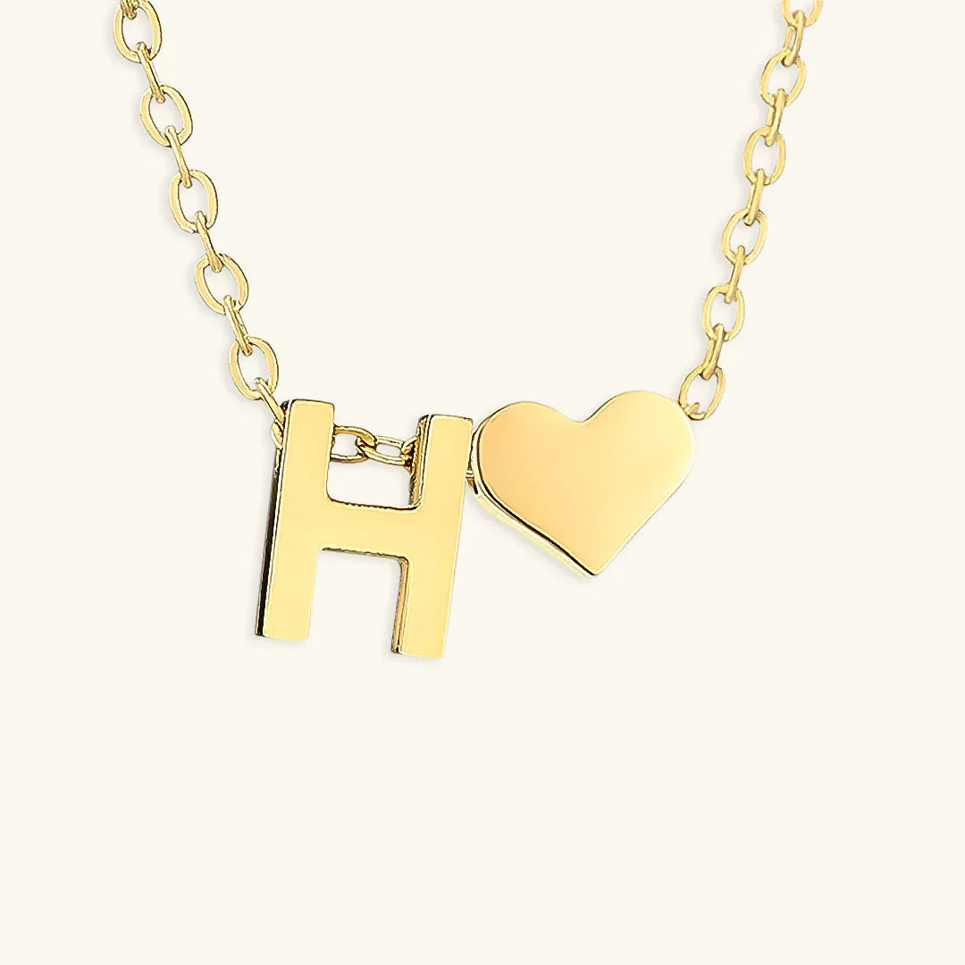 [Royal&Vicky]Ria Initial Letter Gold Necklace