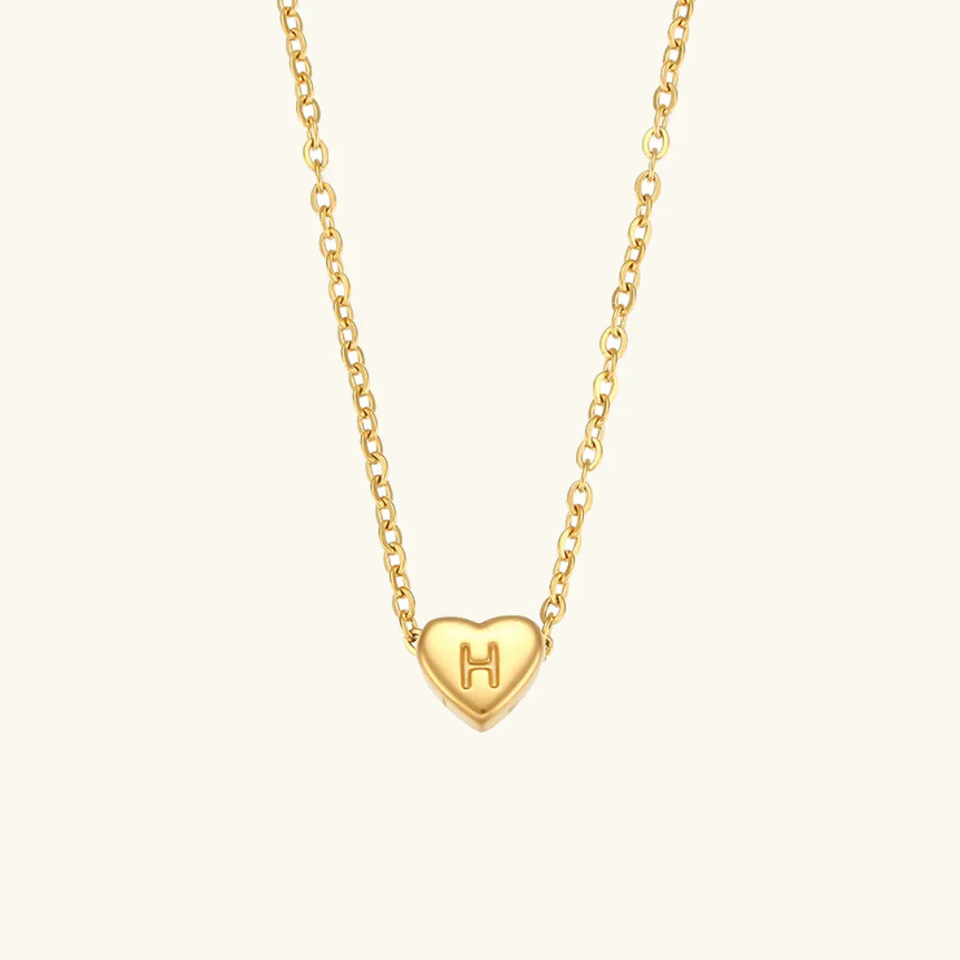[Royal&Vicky]Herz-Initialen-Goldhalskette