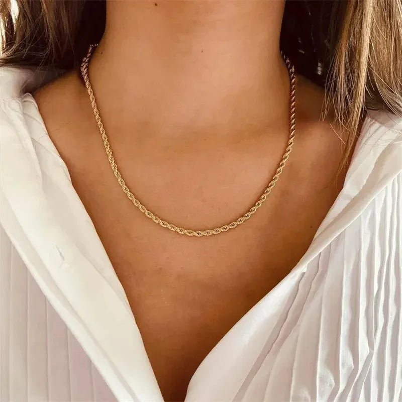 [Royal&Vicky]Calle Seilketten-Halskette in Gold