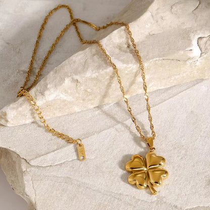 [Royal&Vicky]Ella Clover Goldhalskette