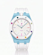 Silicone Strap & Case  Royal Pop Huit Blanc(Customize  Colors)
