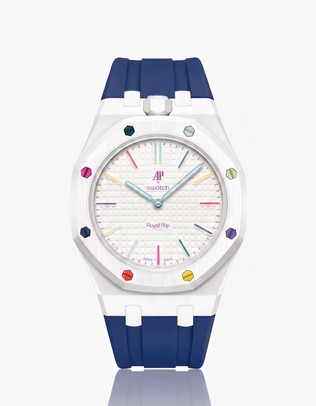 Silicone Strap & Case  Royal Pop Huit Blanc(Customize  Colors)