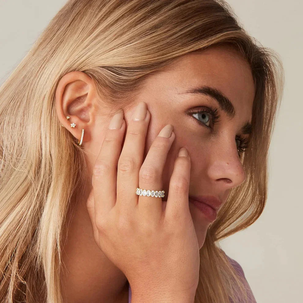 [Royal&Vicky]Antoinette Diamond Simulant Goldring