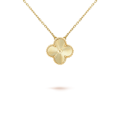 [ROYAL]CLOVER 15MM LASER NECKLACE