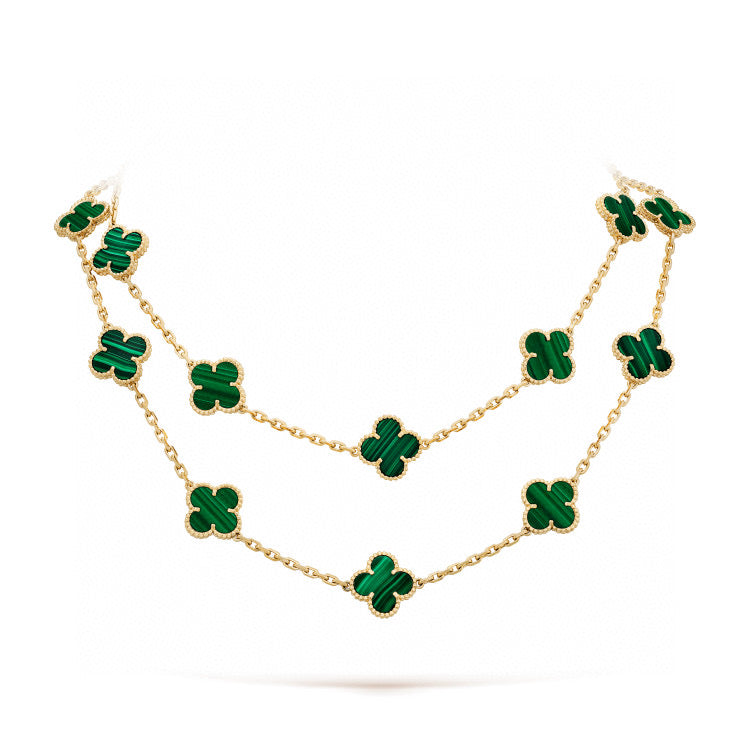 [ROYAL]CLOVER 20 MOTIFS MALACHITE GOLD