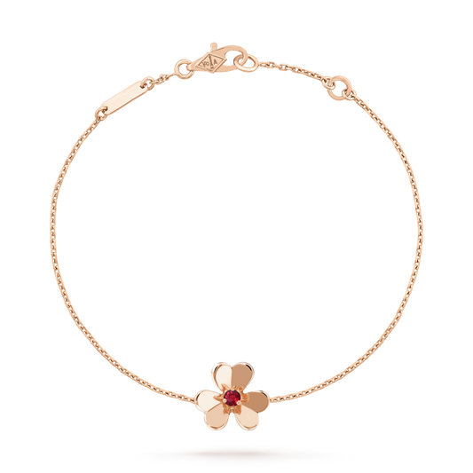 [LUXE]FRIVOLE GOLD BLUME ROSA MALACHIT ARMBAND