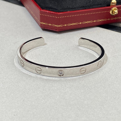 [ROYAL]LOVE BRACELET 6.1MM 1 DIAMOND OPEN CUFF