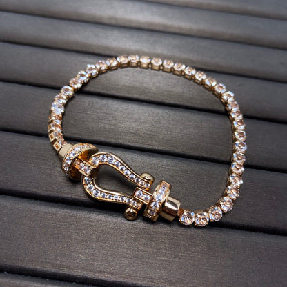 [ROYAL]FORCE  HORSESHOE  DIAMOND TENNIS BRACELET