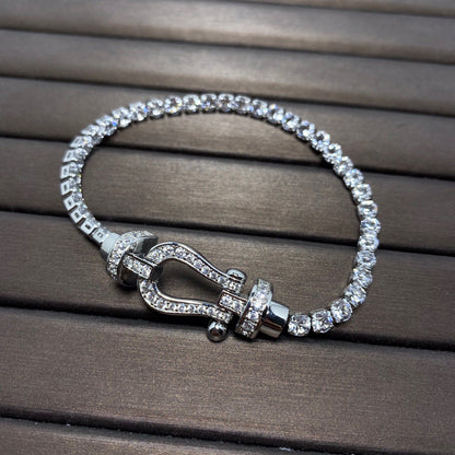 [ROYAL]FORCE  HORSESHOE  DIAMOND TENNIS BRACELET