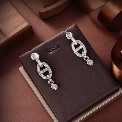 [ROYAL]HM CHAINE DIAMOND EARRINGS