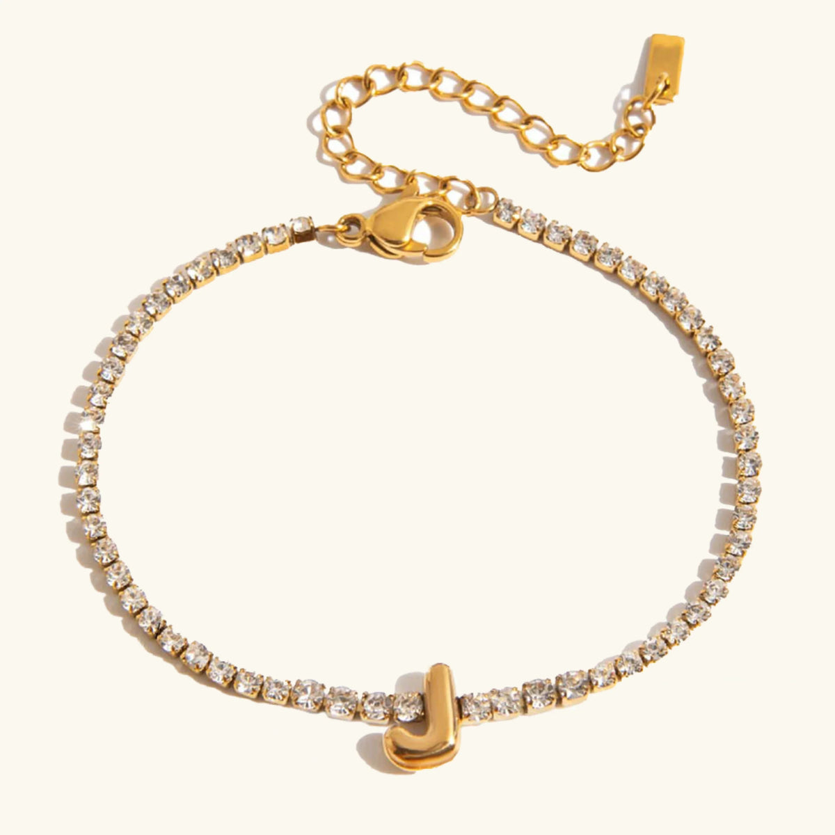 [Royal&Vicky]Avaria Bubble Letter Tennis Bracelet