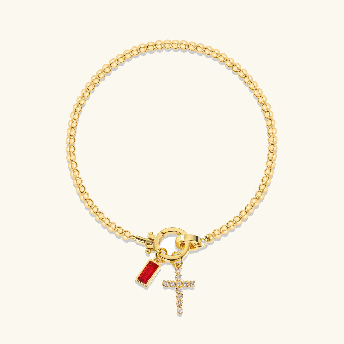 [Royal&Vicky]Amalia Geburtsstein Kreuz Armband