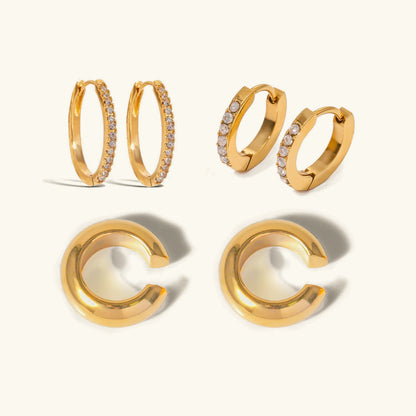 [Royal&Vicky]Krisha Contemporary Hoop Set