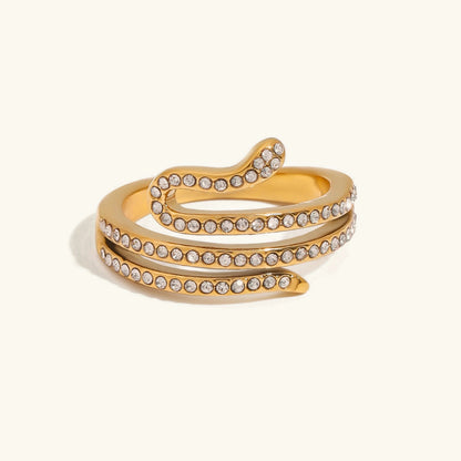 [Royal&Vicky]Serpentina Layered Diamond Ring