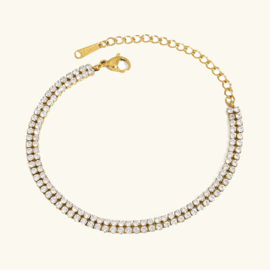 [Royal&Vicky]Celene Layered Tennis Bracelet
