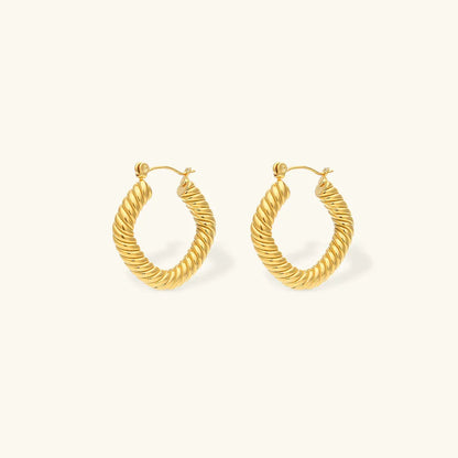 [Royal&Vicky]Emani Twist Square Earrings