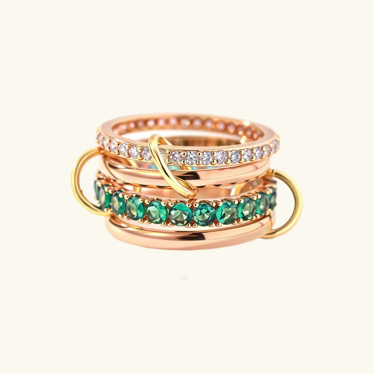 [Royal&Vicky]Imani Stacked Diamond Ring
