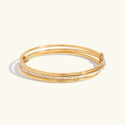 [Royal&Vicky]Quinley Armband mit gestapelten Diamanten