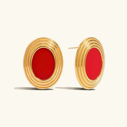 [ロイヤル＆ヴィッキー] ルーシー ゴールドエナメルピアス