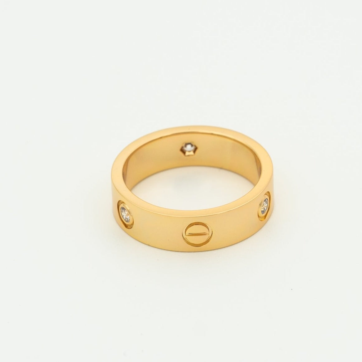 [ROYAL]LOVE RING 5.5MM 3 DIAMONDS PINK GOLD