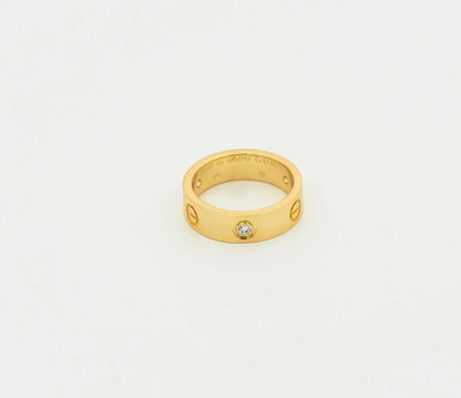 [ROYAL]LOVE RING 5.5MM 3 DIAMONDS GOLD