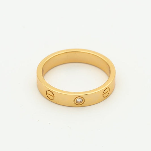 [ROYAL]LOVE RING 4MM 1 DIAMOND PINK GOLD