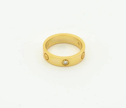 [ROYAL]LOVE RING 4MM 1 DIAMOND GOLD