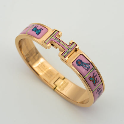 [ROYAL]H PINK GOLD BRACELET PINK CERAMIC