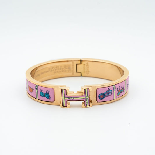 [ROYAL]H PINK GOLD BRACELET PINK CERAMIC