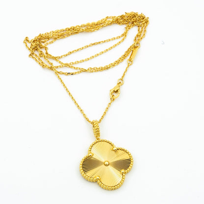 [ROYAL]CLOVER 25MM PEDANT NECKLACE GOLD