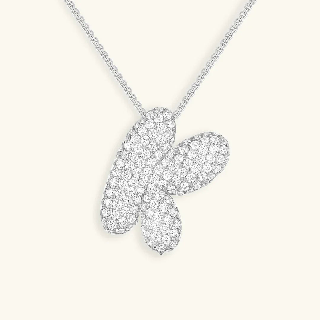 [Royal&Vicky]バブルイニシャルダイヤモンドネックレス