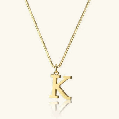 [Royal&Vicky]Therese Letter Initial Gold Necklace