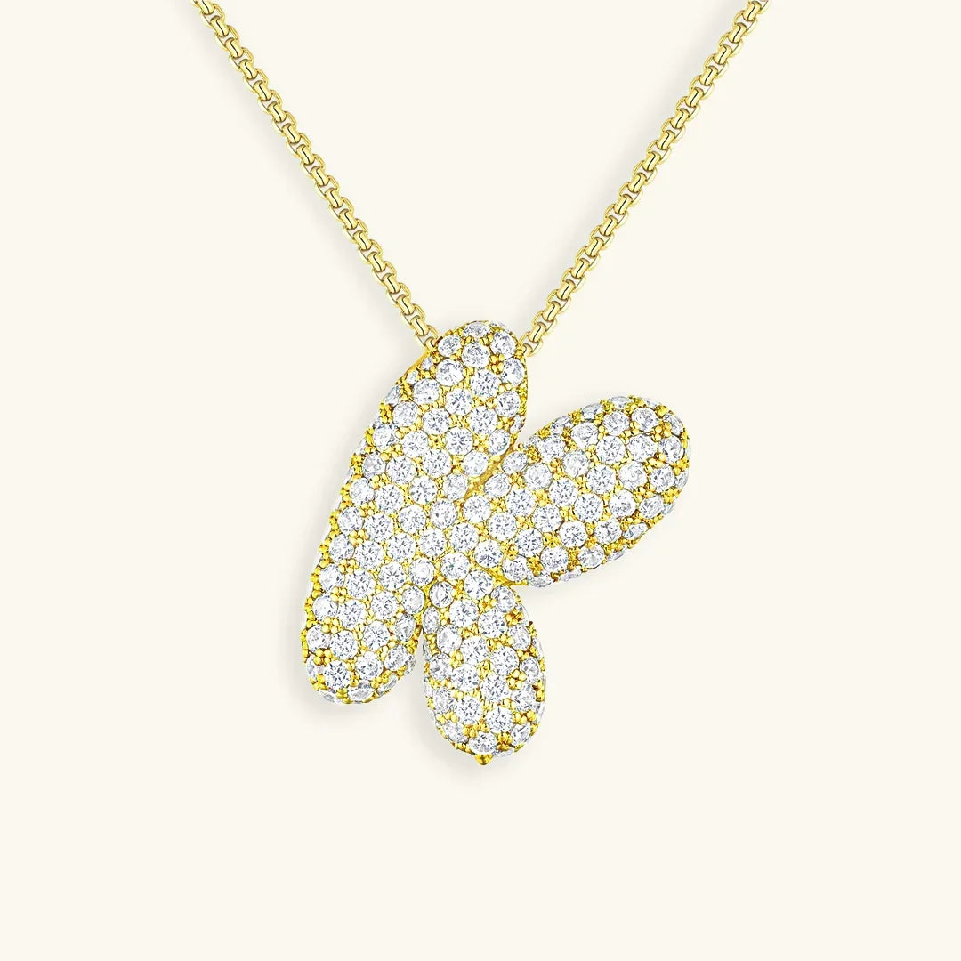 [Royal&Vicky]バブルイニシャルダイヤモンドネックレス