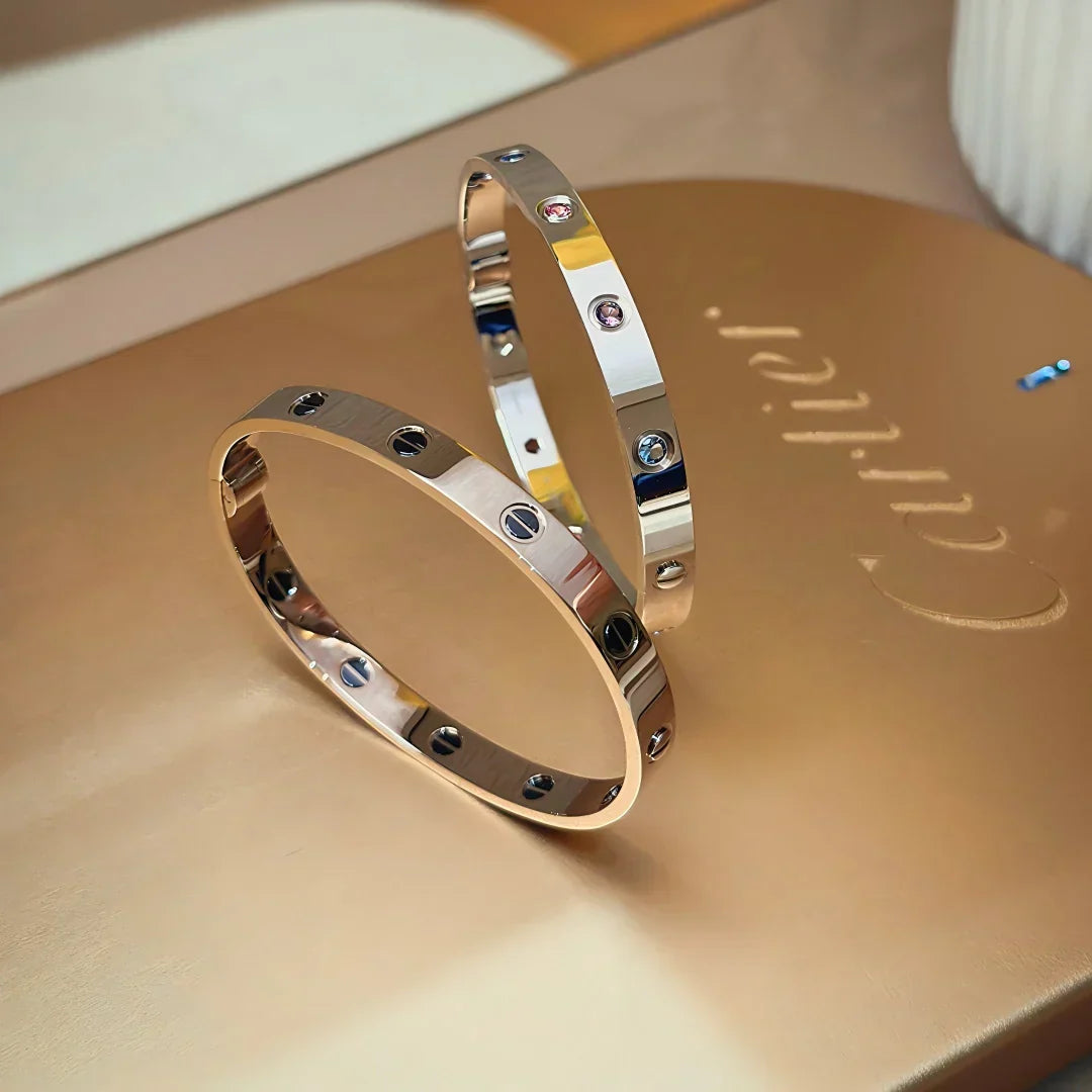 [Royal&Vicky]Classic 6.1mm Love Bracelet 10-Diamond Multicolor
